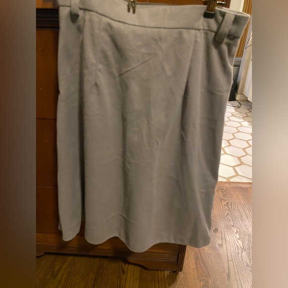 Gray flannel skirt. A-line. Runs small. - Picture 2 of 2